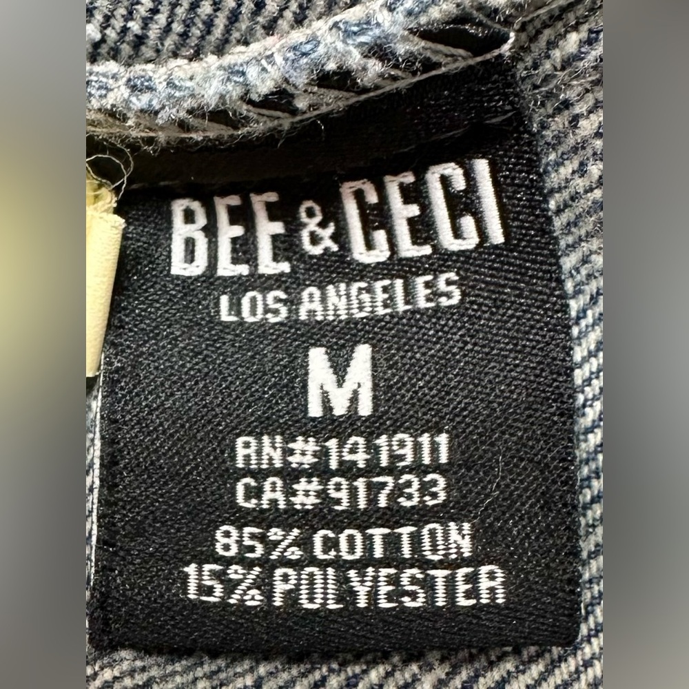 Bee & CeCi Denim Sleeveless Vest with Gray Hoodie - Picture 6 of 8